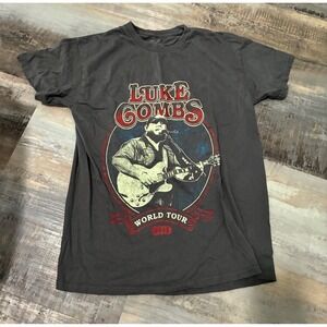 Luke Combs World Tour 2023 Concert T-Shirt Gray Mens Medium